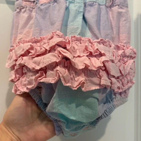 Ruffle Butts Cotton Pastel Ruffle Romper - Picture 5 of 8